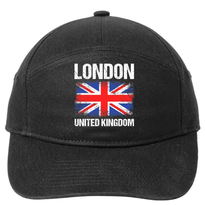 London United Kingdom UK Union Jack England 7-Panel Snapback Hat