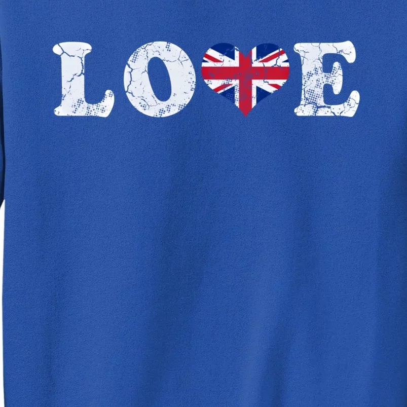 Love United Kingdom Union Jack Flag Heart Family Home Gift Sweatshirt