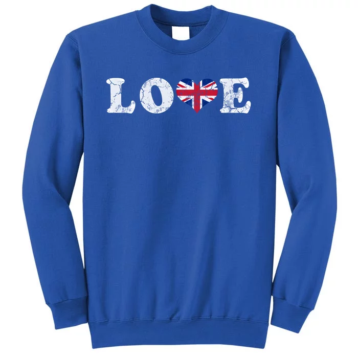 Love United Kingdom Union Jack Flag Heart Family Home Gift Sweatshirt