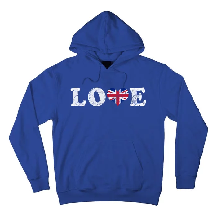 Love United Kingdom Union Jack Flag Heart Family Home Gift Tall Hoodie