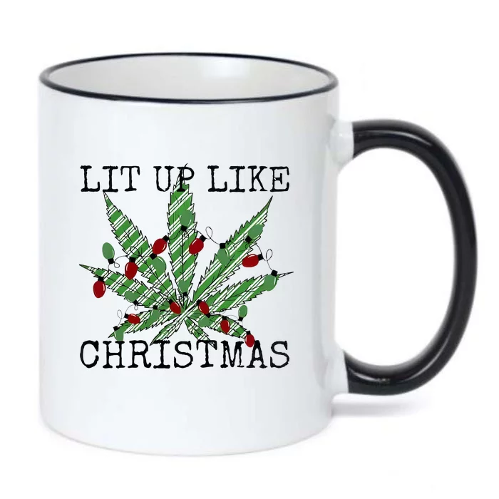 Lit Up Like Christmas Black Color Changing Mug