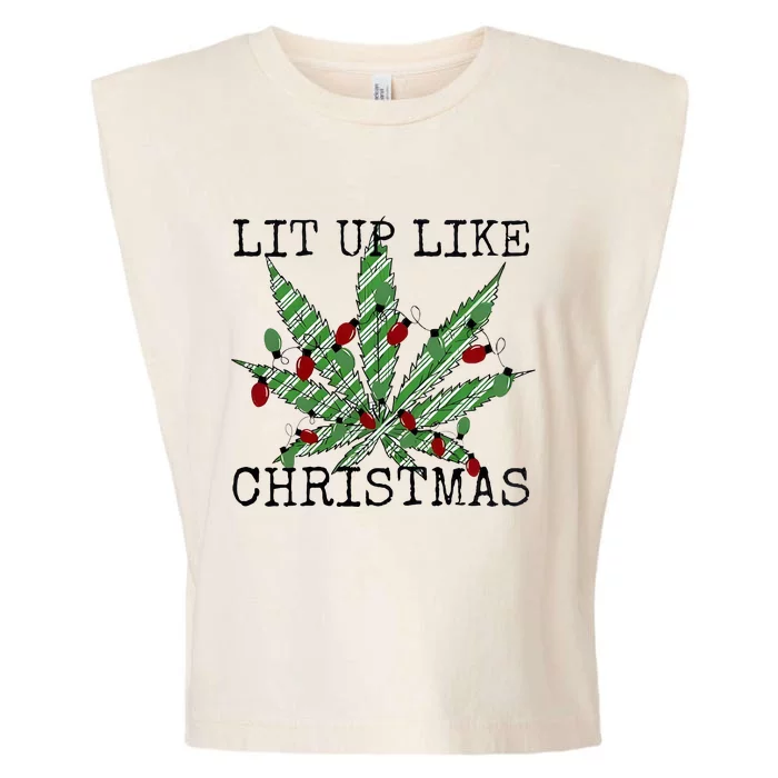 Lit Up Like Christmas Garment-Dyed Women's Muscle Tee