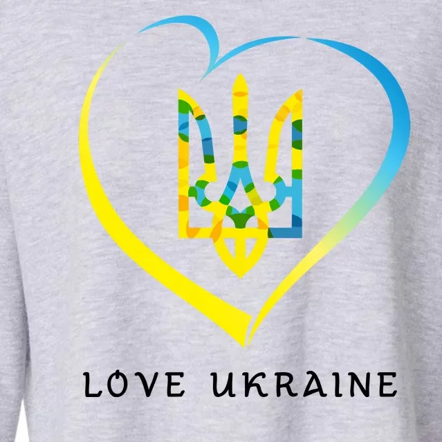 Love Ukrainian Cropped Pullover Crew