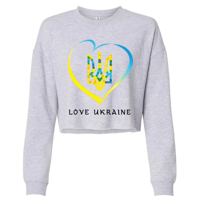 Love Ukrainian Cropped Pullover Crew