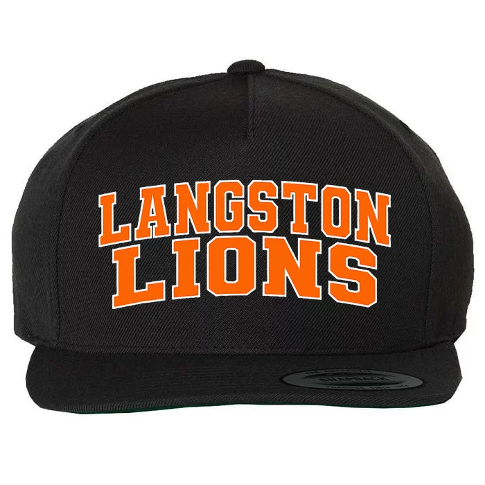 Langston University Lions Wool Snapback Cap