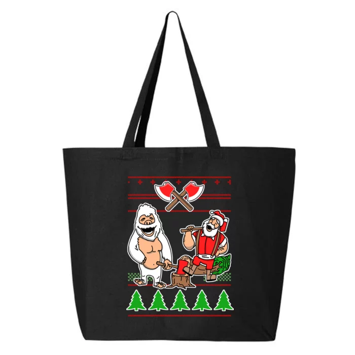 Lumberjack Santa Ugly Christmas Sweater 25L Jumbo Tote