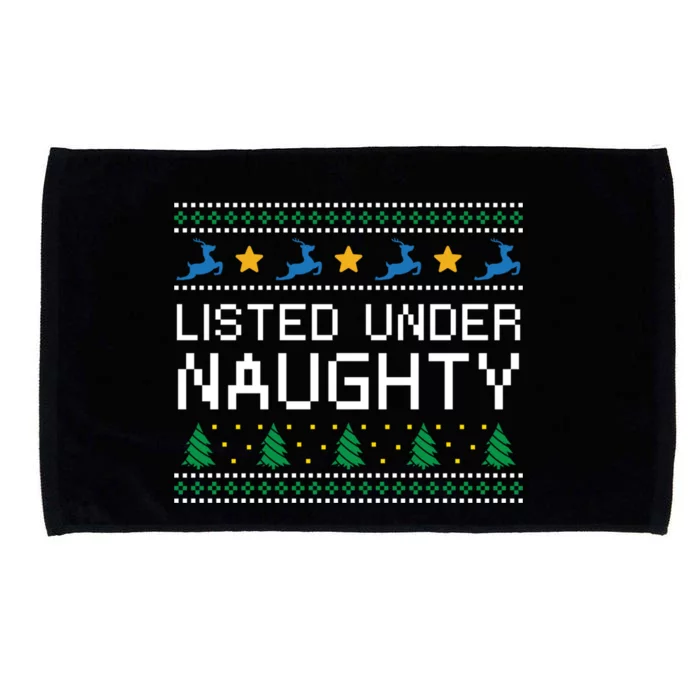 Listed Under Naughty Christmas Adult Humor Xmas Naughty Joke Great Gift Microfiber Hand Towel