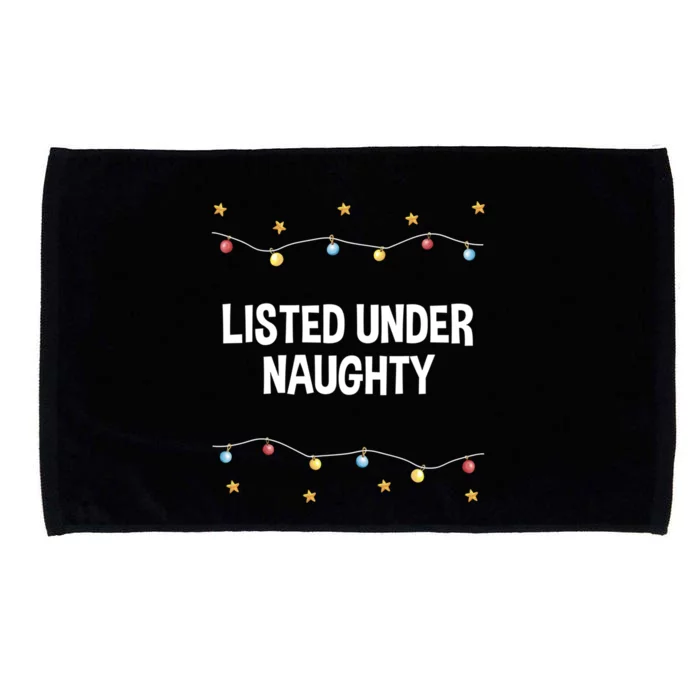 Listed Under Naughty Christmas Adult Humor Xmas Naughty Joke Gift Microfiber Hand Towel