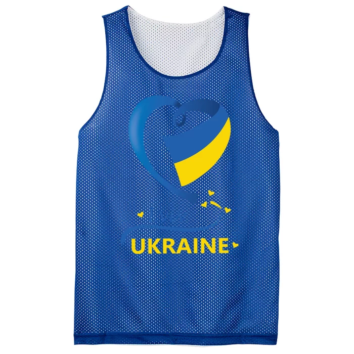 Lviv Ukraine National Flag Heart Emblem Crest Gift Mesh Reversible Basketball Jersey Tank