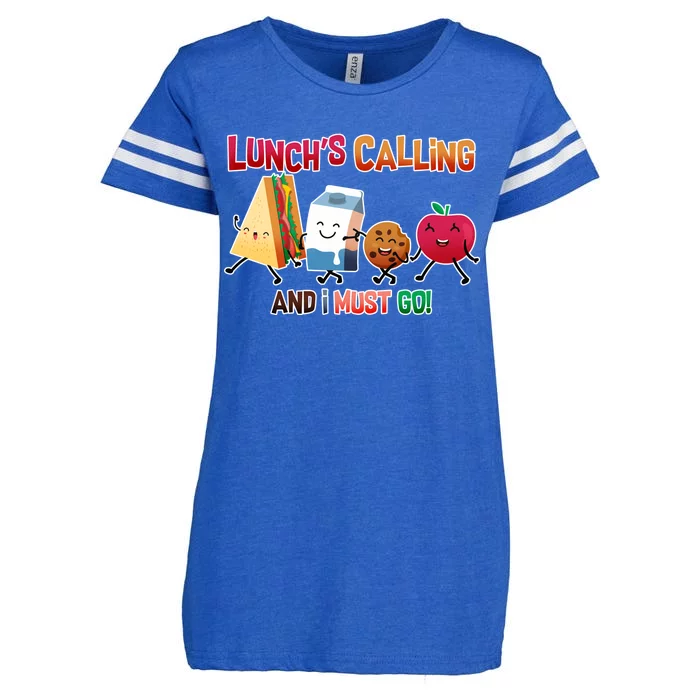 Lunch Is Calling And I Must Go Enza Ladies Jersey Football T-Shirt