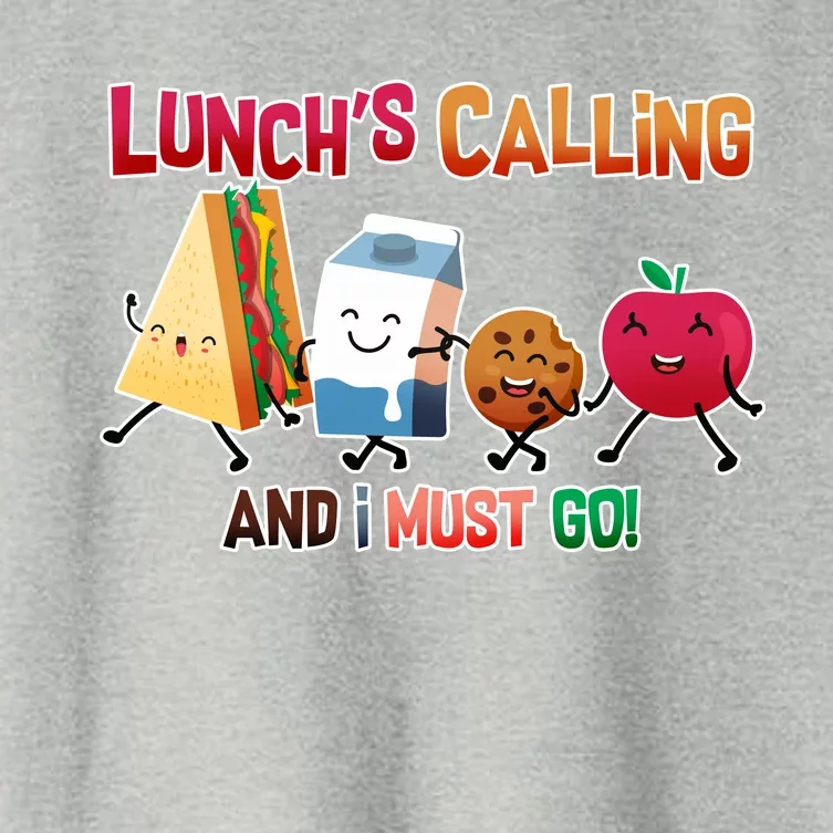 Lunch Is Calling And I Must Go Women's Crop Top Tee