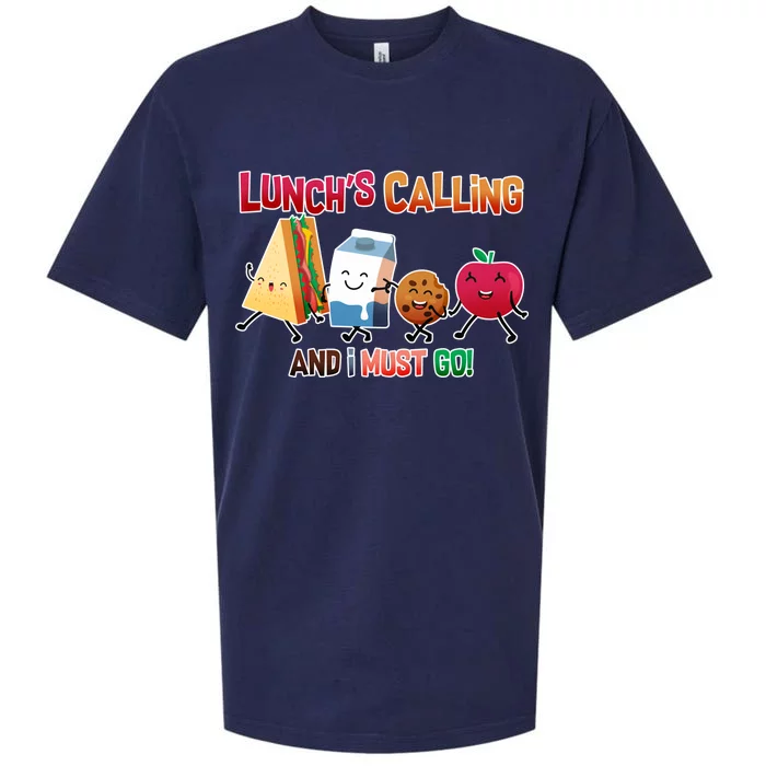 Lunch Is Calling And I Must Go Sueded Cloud Jersey T-Shirt