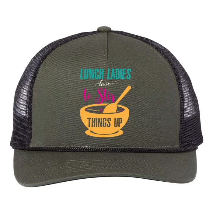 Lunch Ladies Love To Stir Things Up Retro Rope Trucker Hat Cap