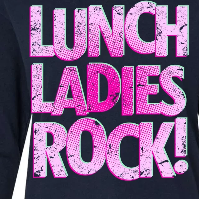 Lunch Ladies Rock Womens Cotton Relaxed Long Sleeve T-Shirt