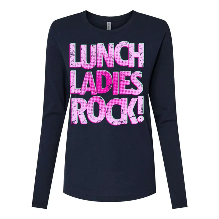 Lunch Ladies Rock Womens Cotton Relaxed Long Sleeve T-Shirt