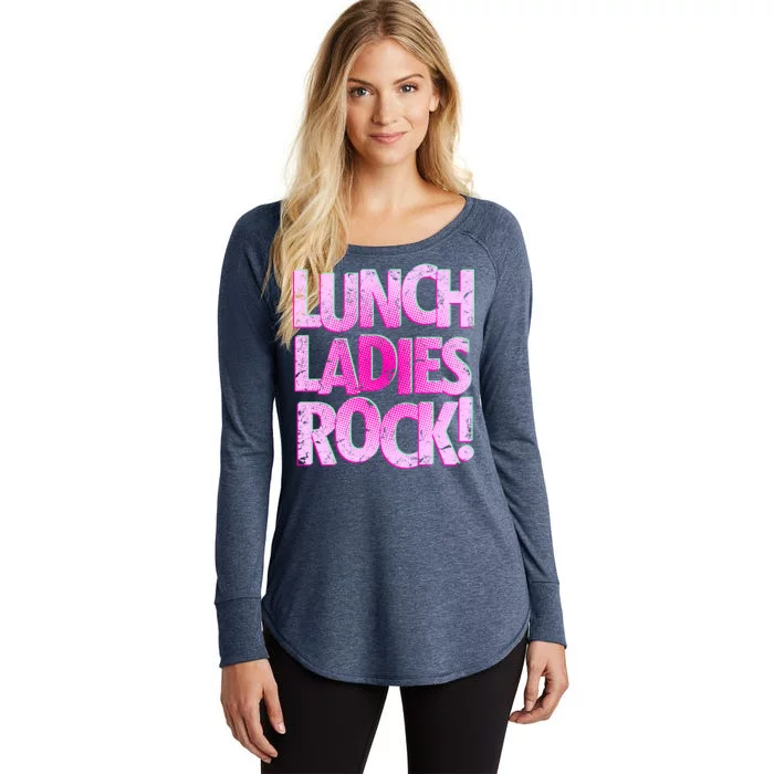 Lunch Ladies Rock Women's Perfect Tri Tunic Long Sleeve Shirt