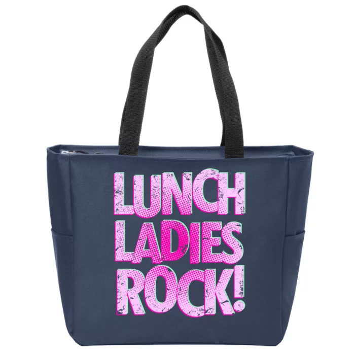 Lunch Ladies Rock Zip Tote Bag