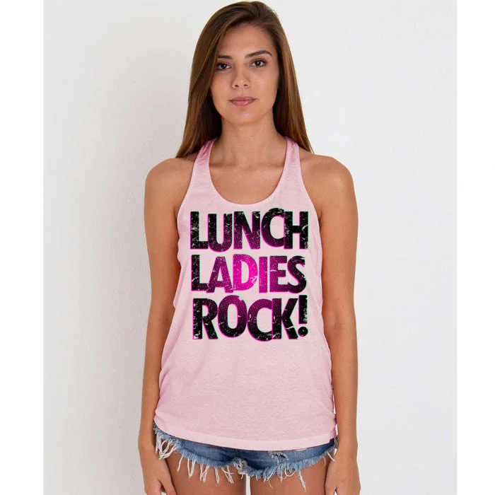 Lunch Ladies Rock Women's Knotted Racerback Tank