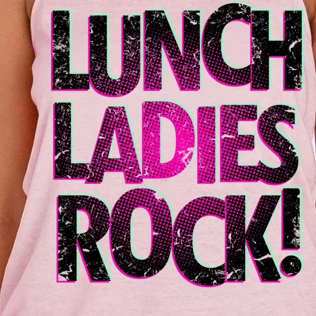 Lunch Ladies Rock Women's Knotted Racerback Tank