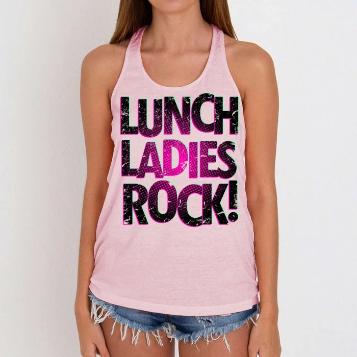 Lunch Ladies Rock Women's Knotted Racerback Tank