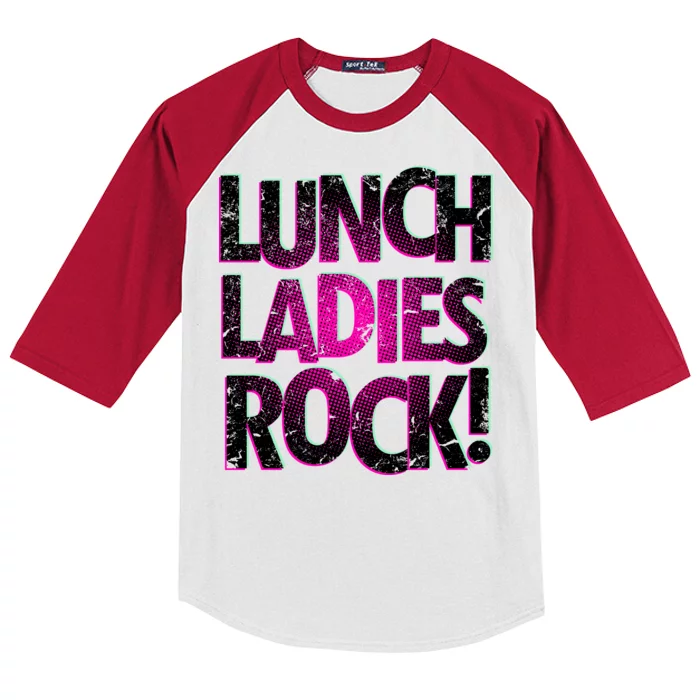 Lunch Ladies Rock Kids Colorblock Raglan Jersey