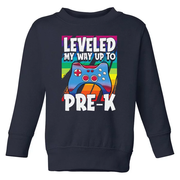 Level Up PreK Back To School Cool Gaming Gamer Toddler Sweatshirt