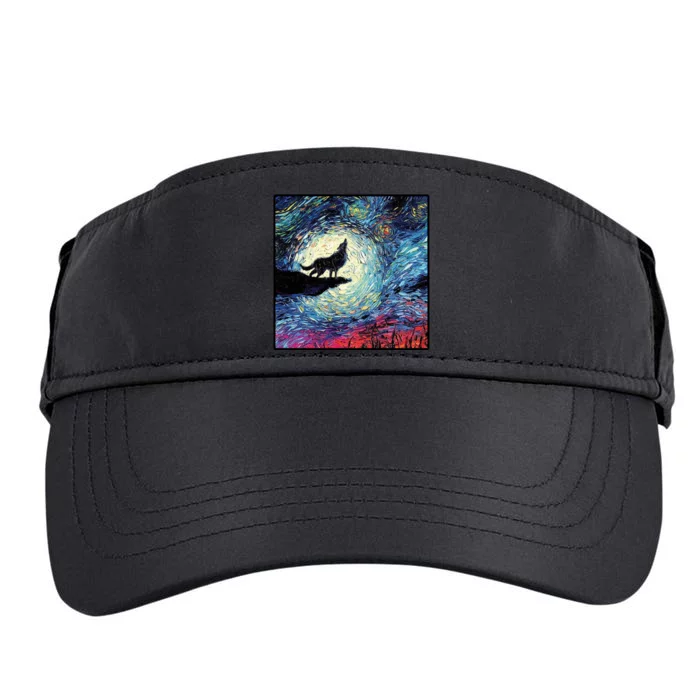 Lupine Night Howl Wolf Moon Adult Drive Performance Visor