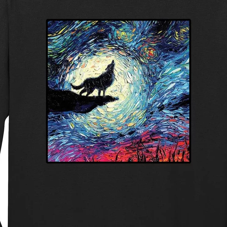 Lupine Night Howl Wolf Moon Tall Long Sleeve T-Shirt