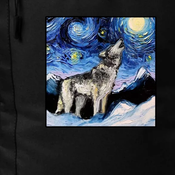 Lupine Night Wolf Painting Daily Commute Backpack