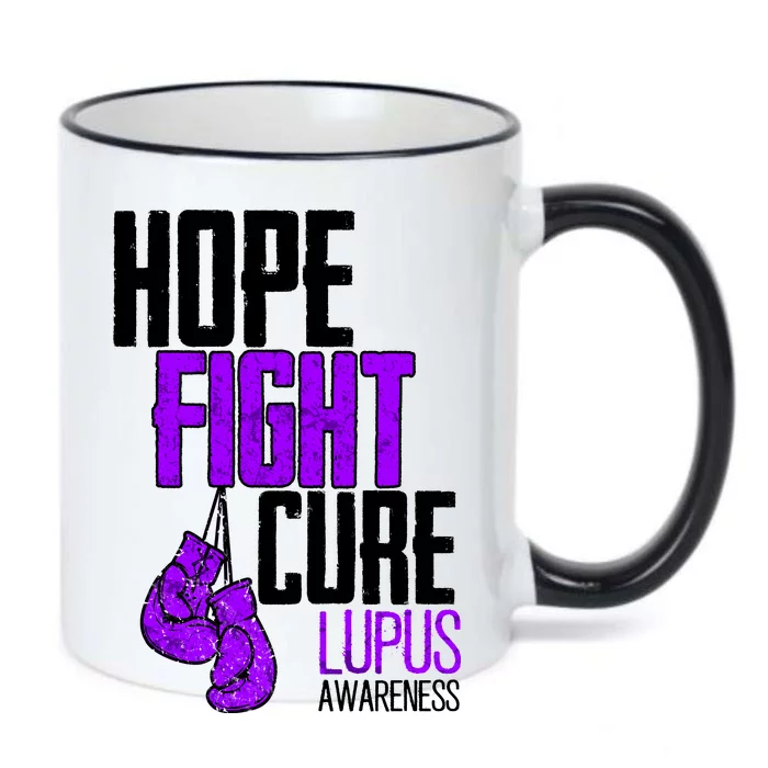 Lupus Awareness Hope Fight Cure Black Color Changing Mug