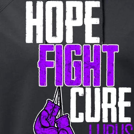 Lupus Awareness Hope Fight Cure Performance Fleece Hoodie