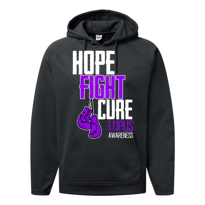 Lupus Awareness Hope Fight Cure Performance Fleece Hoodie