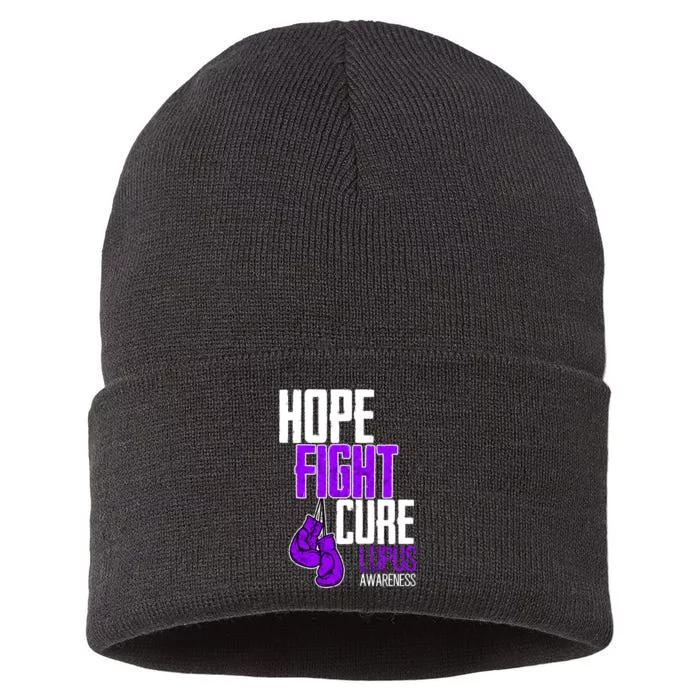 Lupus Awareness Hope Fight Cure Sustainable Knit Beanie