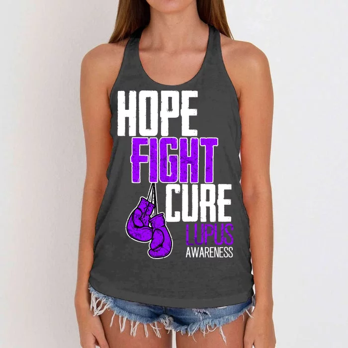 Lupus Awareness Hope Fight Cure Women's Knotted Racerback Tank