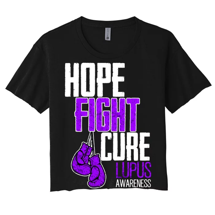 Lupus Awareness Hope Fight Cure Women's Crop Top Tee