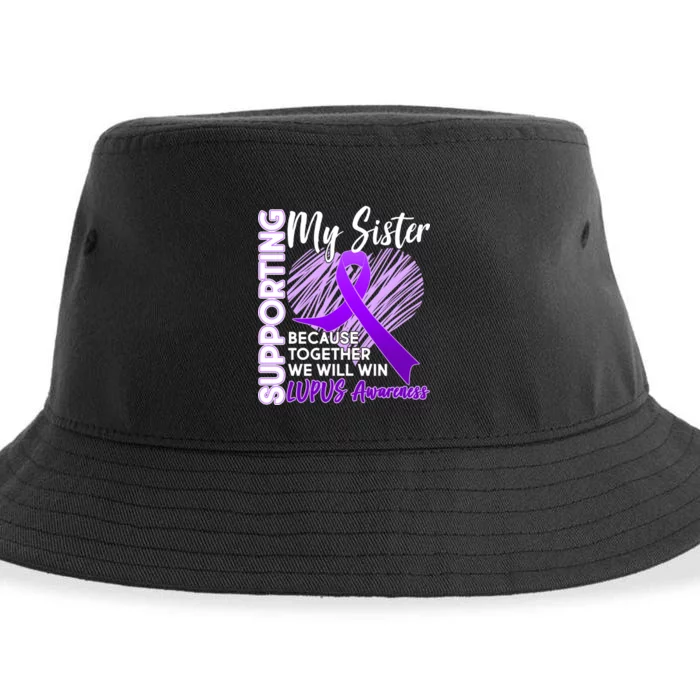 Lupus Awareness Love Support My Sister Sustainable Bucket Hat