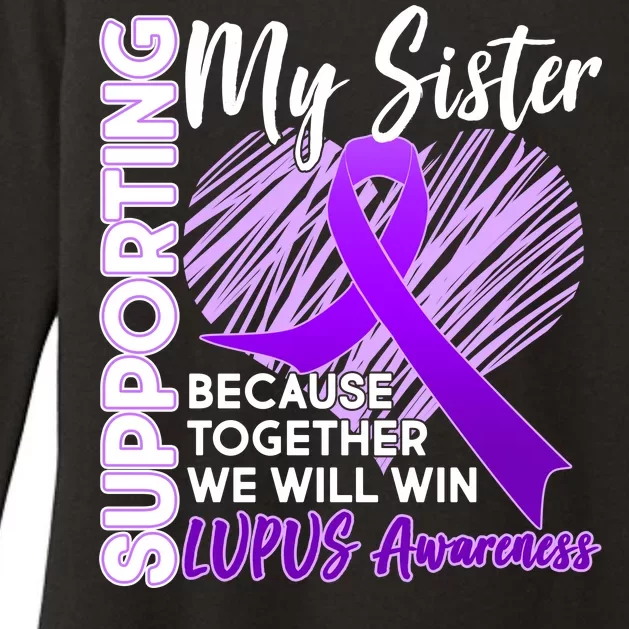 Lupus Awareness Love Support My Sister Womens CVC Long Sleeve Shirt