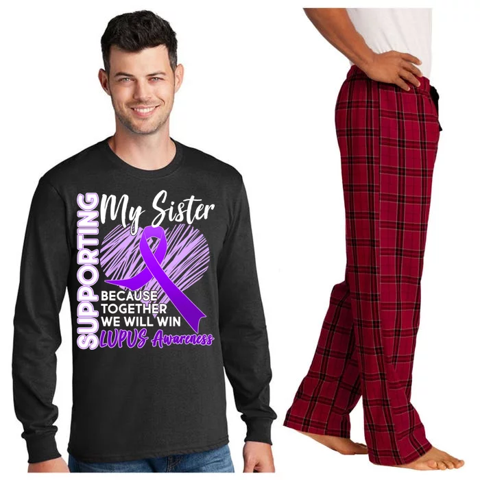 Lupus Awareness Love Support My Sister Long Sleeve Pajama Set