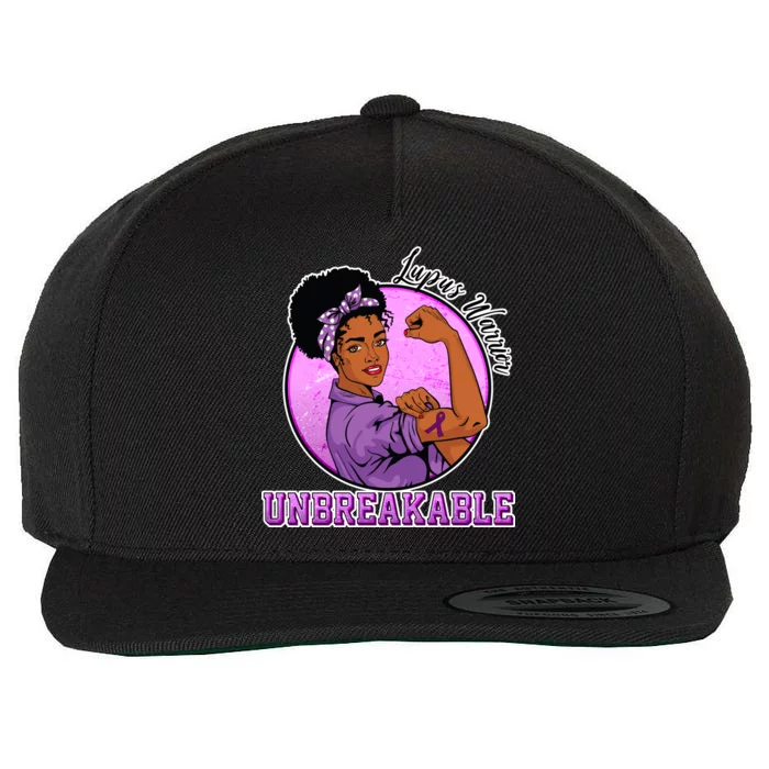 Lupus Awareness Warrior Unbreakable Wool Snapback Cap