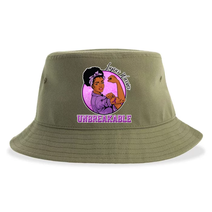 Lupus Awareness Warrior Unbreakable Sustainable Bucket Hat