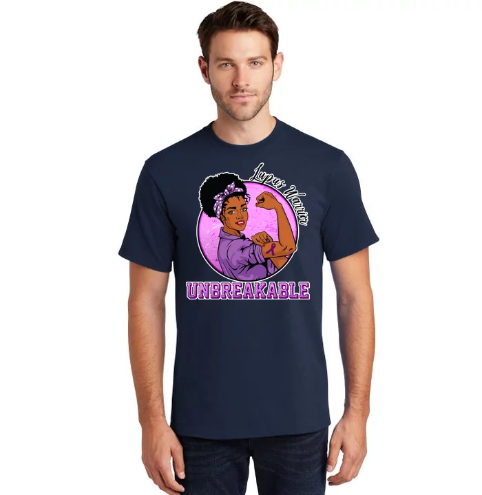 Lupus Awareness Warrior Unbreakable Tall T-Shirt