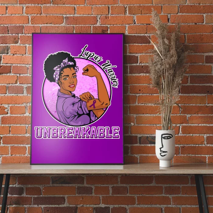 Lupus Awareness Warrior Unbreakable Poster