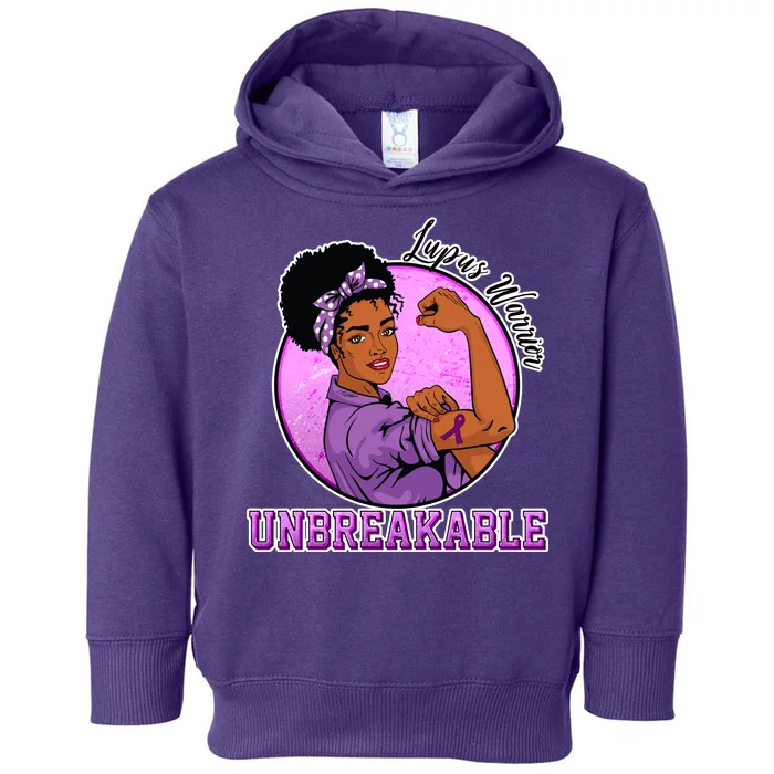 Lupus Awareness Warrior Unbreakable Toddler Hoodie