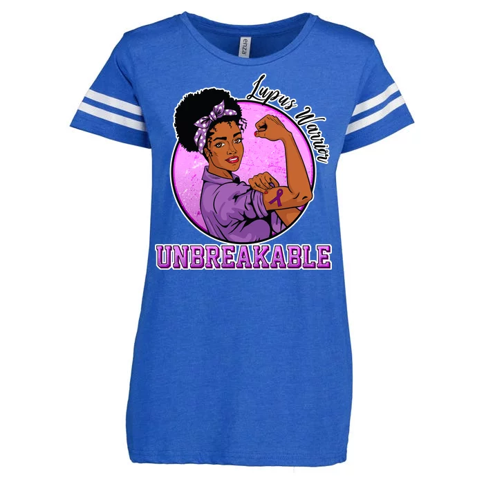 Lupus Awareness Warrior Unbreakable Enza Ladies Jersey Football T-Shirt