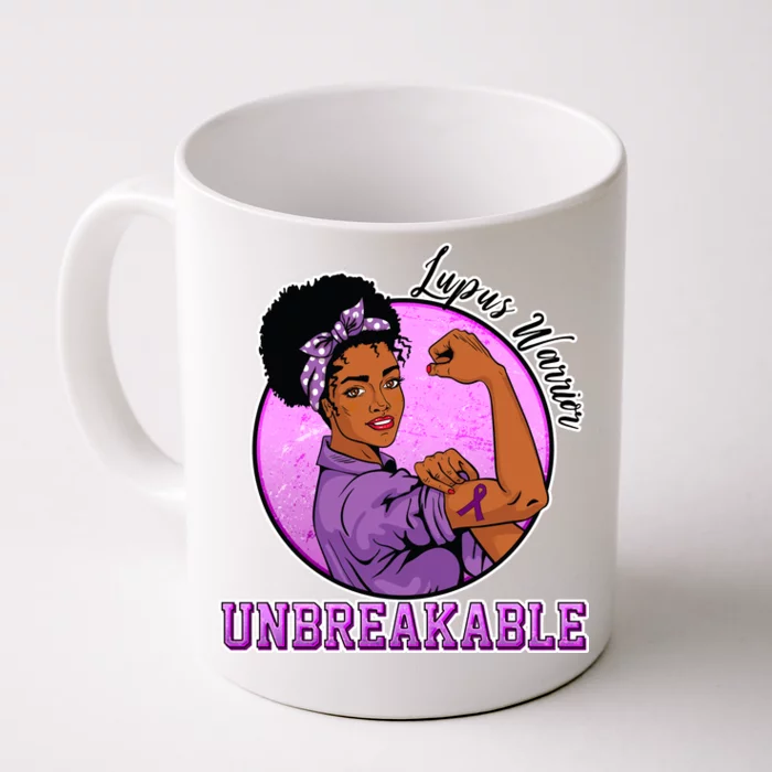 Lupus Awareness Warrior Unbreakable Front & Back Coffee Mug