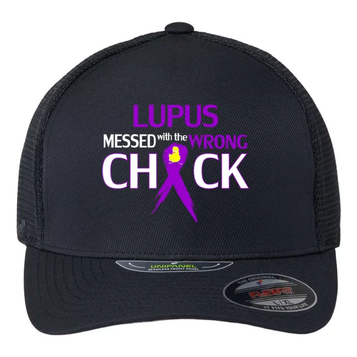 Lupus Messed With The Wrong Chick Flexfit Unipanel Trucker Cap