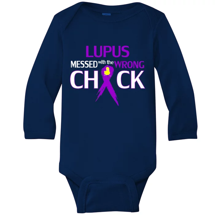 Lupus Messed With The Wrong Chick Baby Long Sleeve Bodysuit