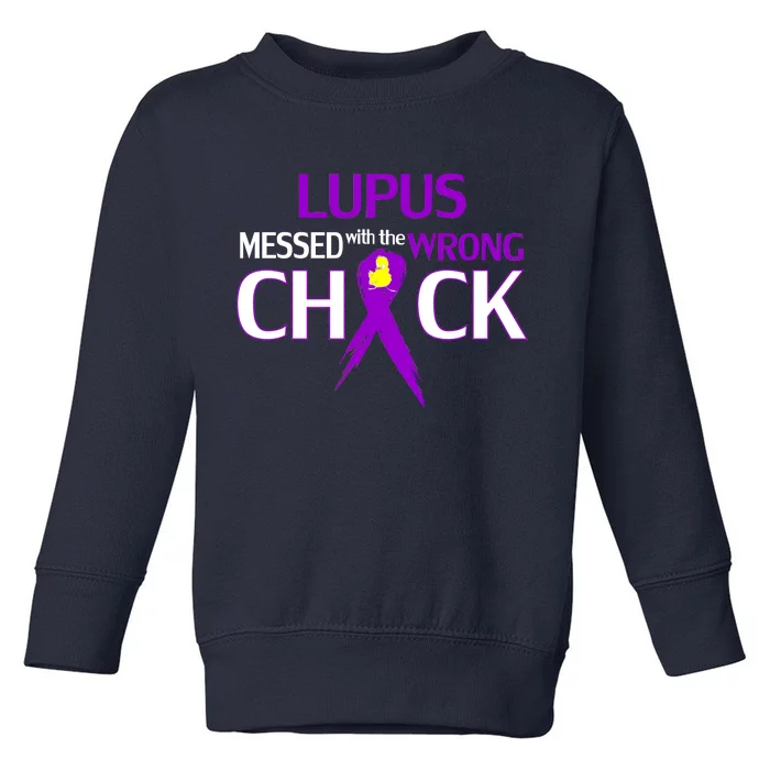 Lupus Messed With The Wrong Chick Toddler Sweatshirt