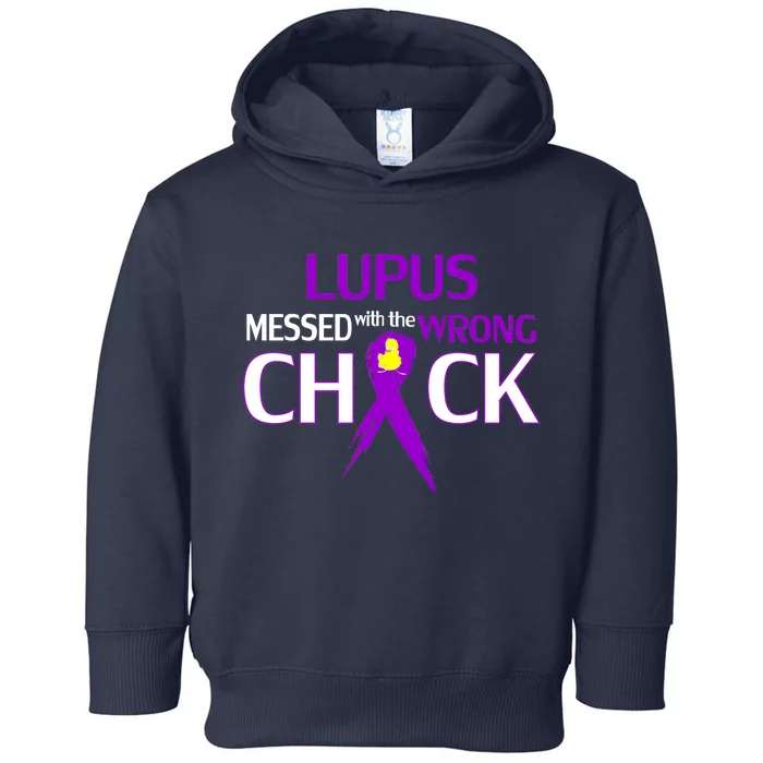 Lupus Messed With The Wrong Chick Toddler Hoodie