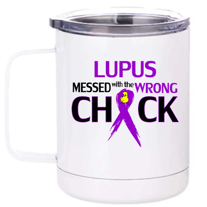 Lupus Messed With The Wrong Chick Front & Back 12oz Stainless Steel Tumbler Cup